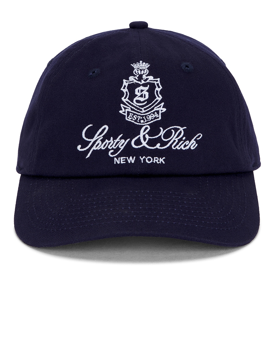 Image 1 of Sporty & Rich Vendome Hat in Dark Navy