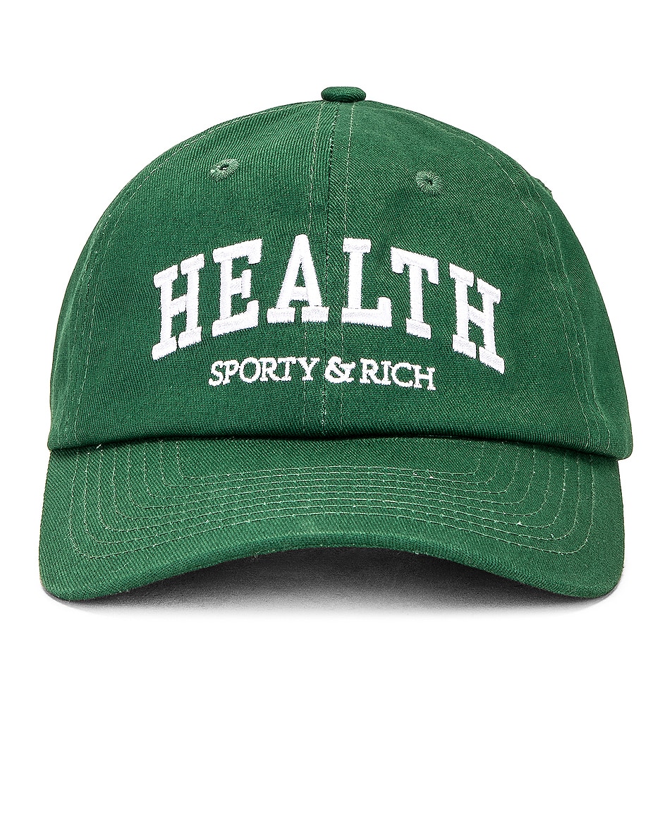 Image 1 of Sporty & Rich Health Ivy Hat in Forest & White