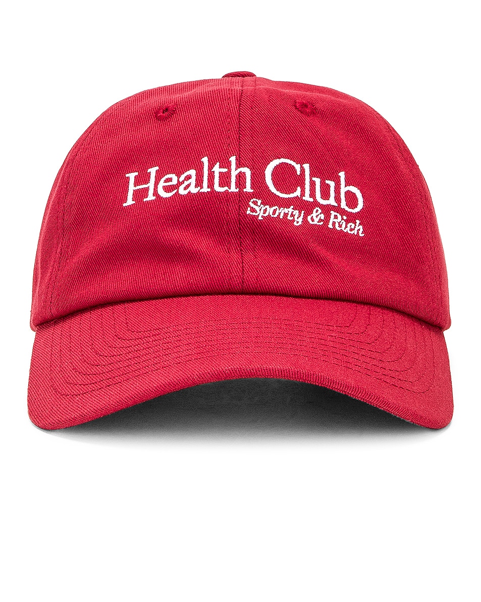 Image 1 of Sporty & Rich Health Club Hat in Hibiscus & White