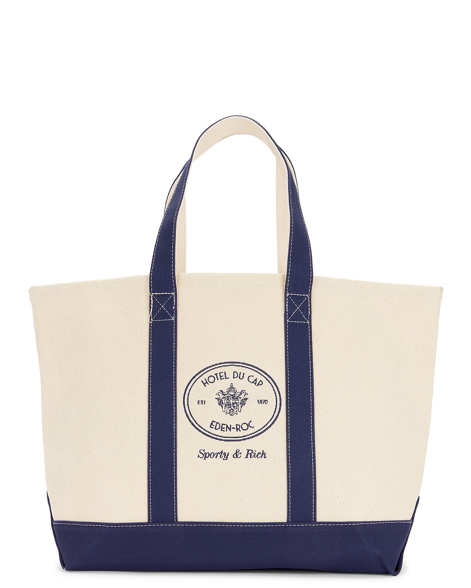 Image 1 of Sporty & Rich Eden Crest Tote Bag in Natural