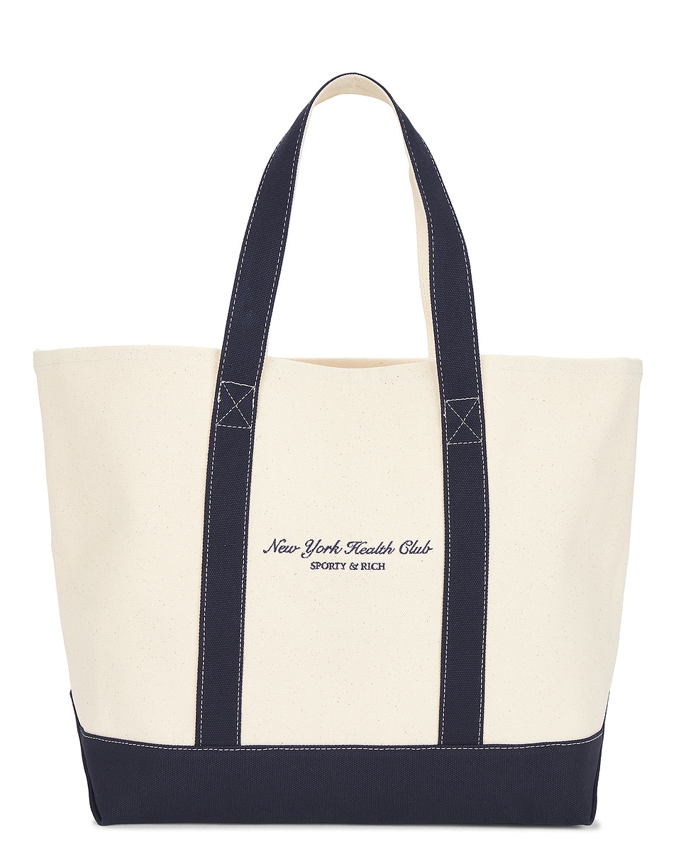 Image 1 of Sporty & Rich New York Health Club Tote Bag in Natural