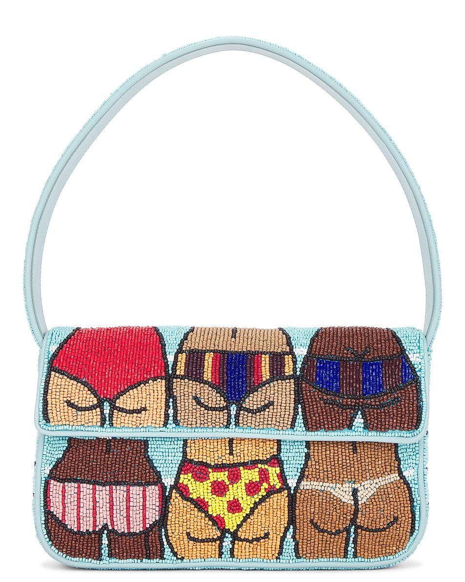 Image 1 of Staud Tommy Beaded Bag in Beach Bums