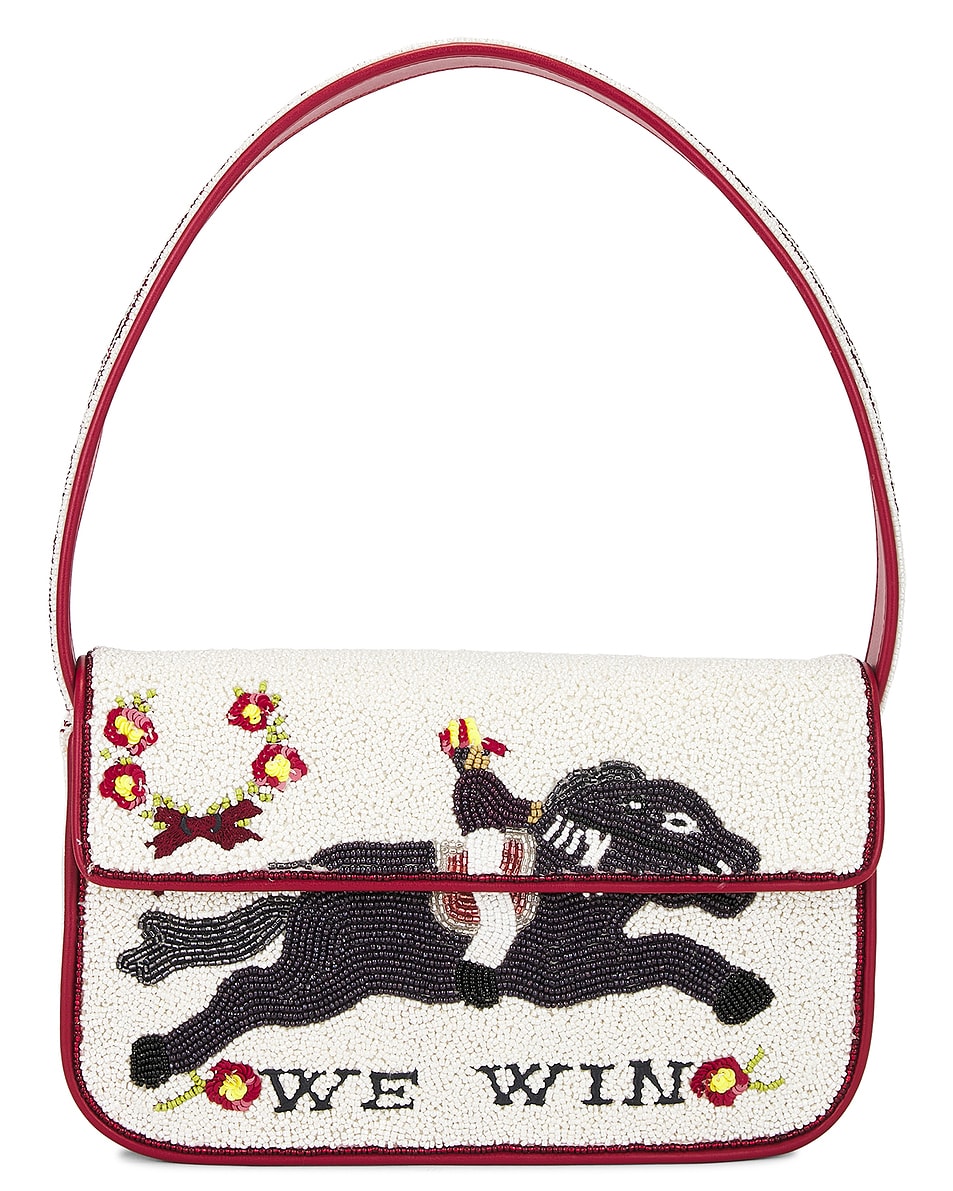 Image 1 of Staud Tommy Beaded Bag in Derby