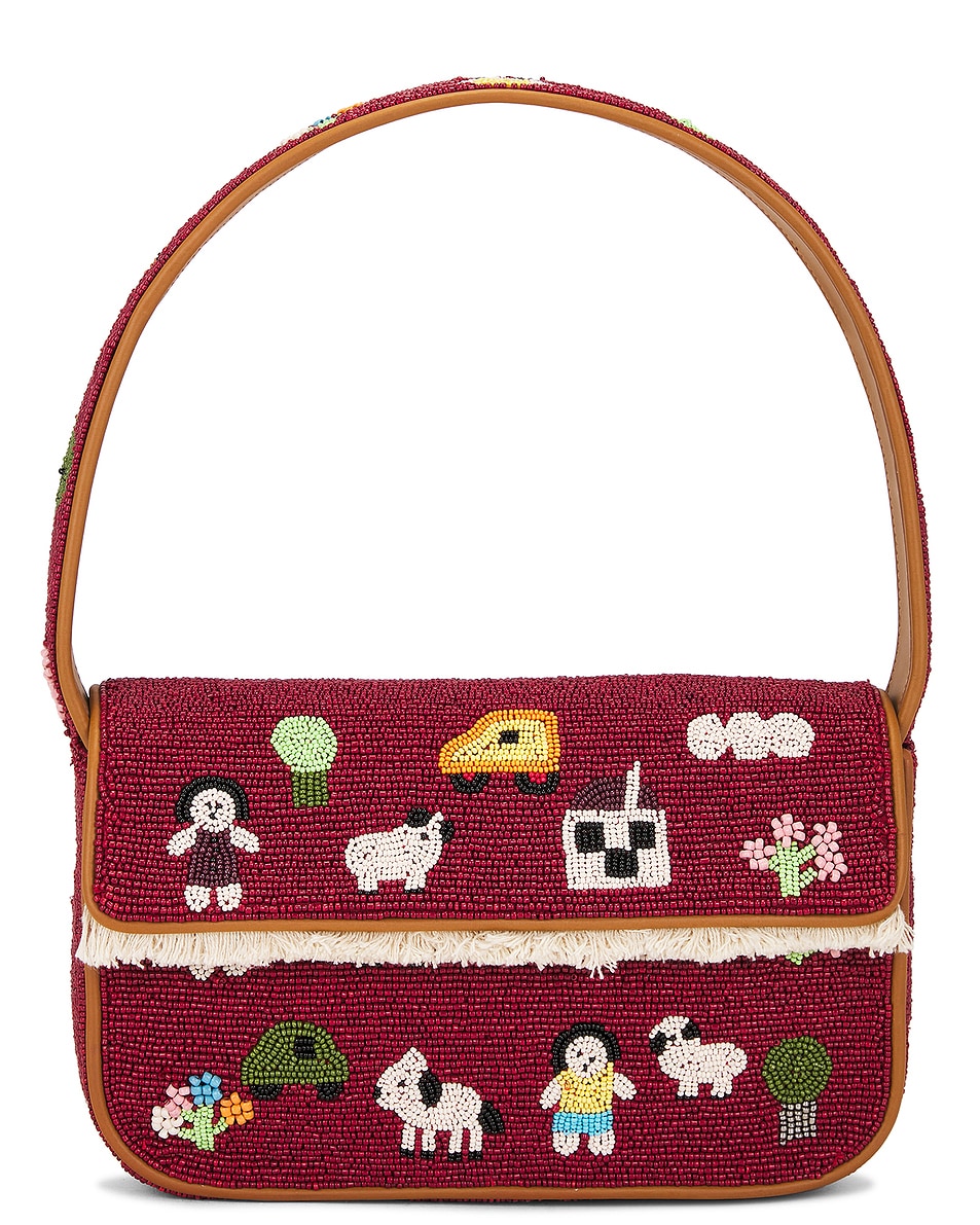 Image 1 of Staud Tommy Beaded Bag in Folk Town