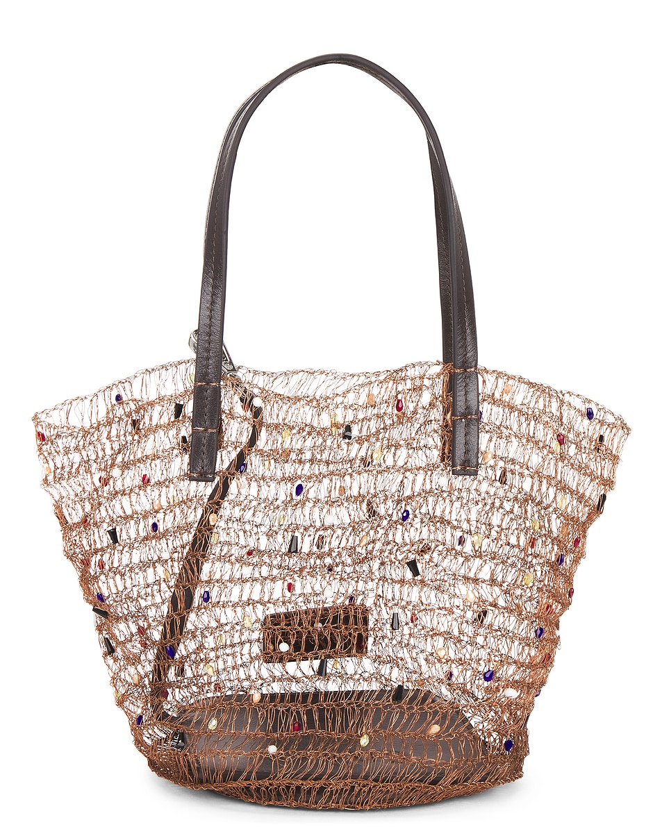 Image 1 of Staud Jewel Bucket Bag in Multi Color Beads