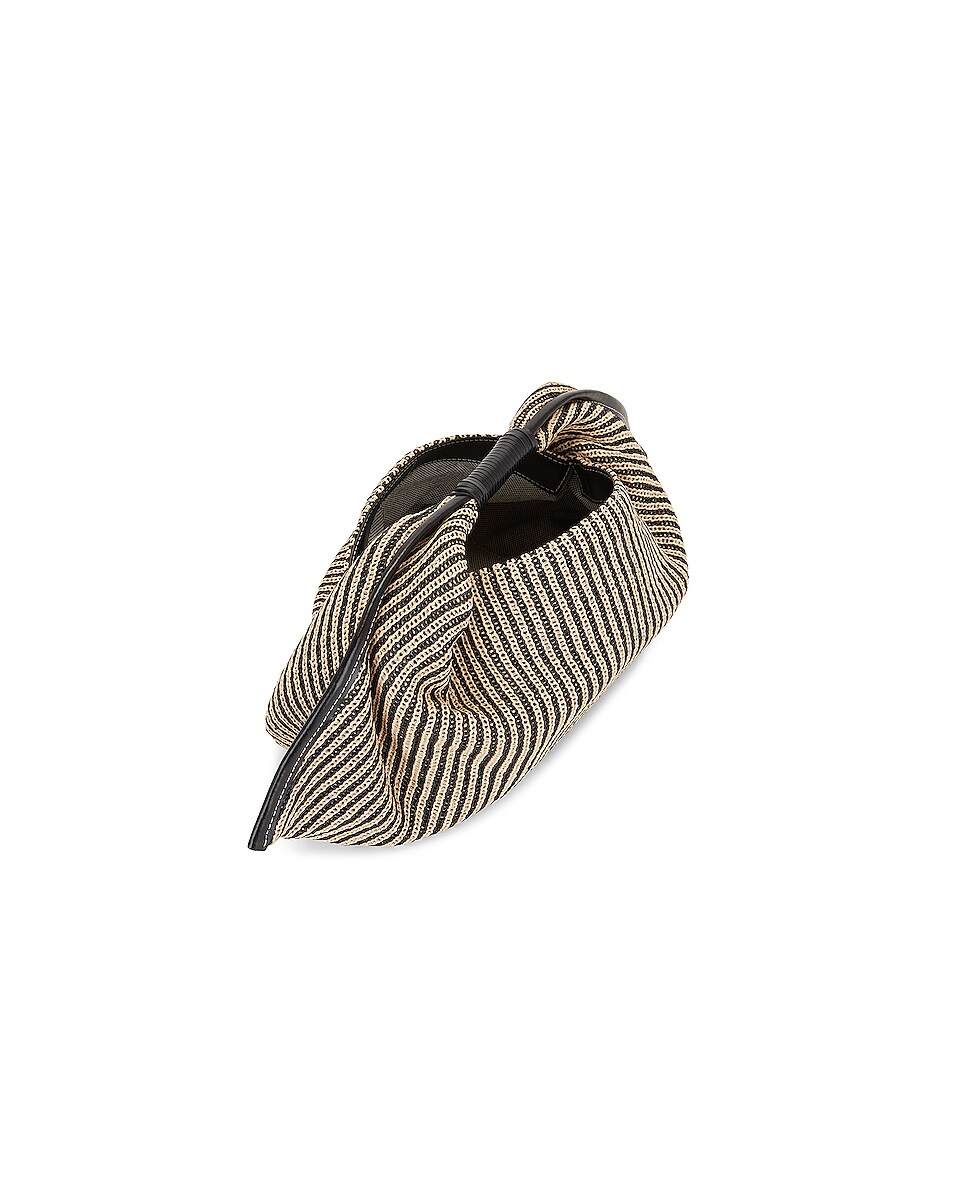 Staud Jetson Raffia Bag in Black & Natural Stripe | FWRD