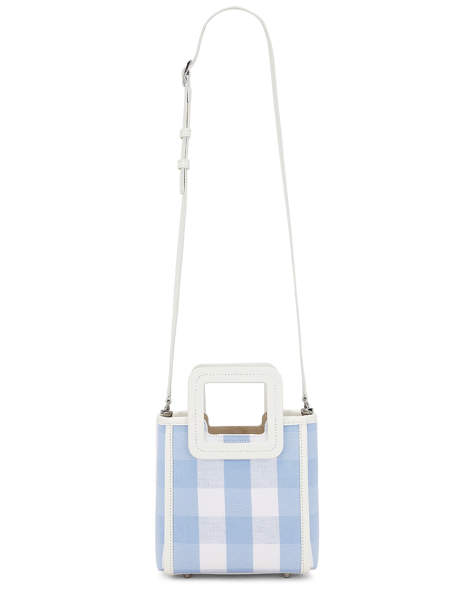 Image 1 of Staud Mini Shirley Bag in Sky Gingham