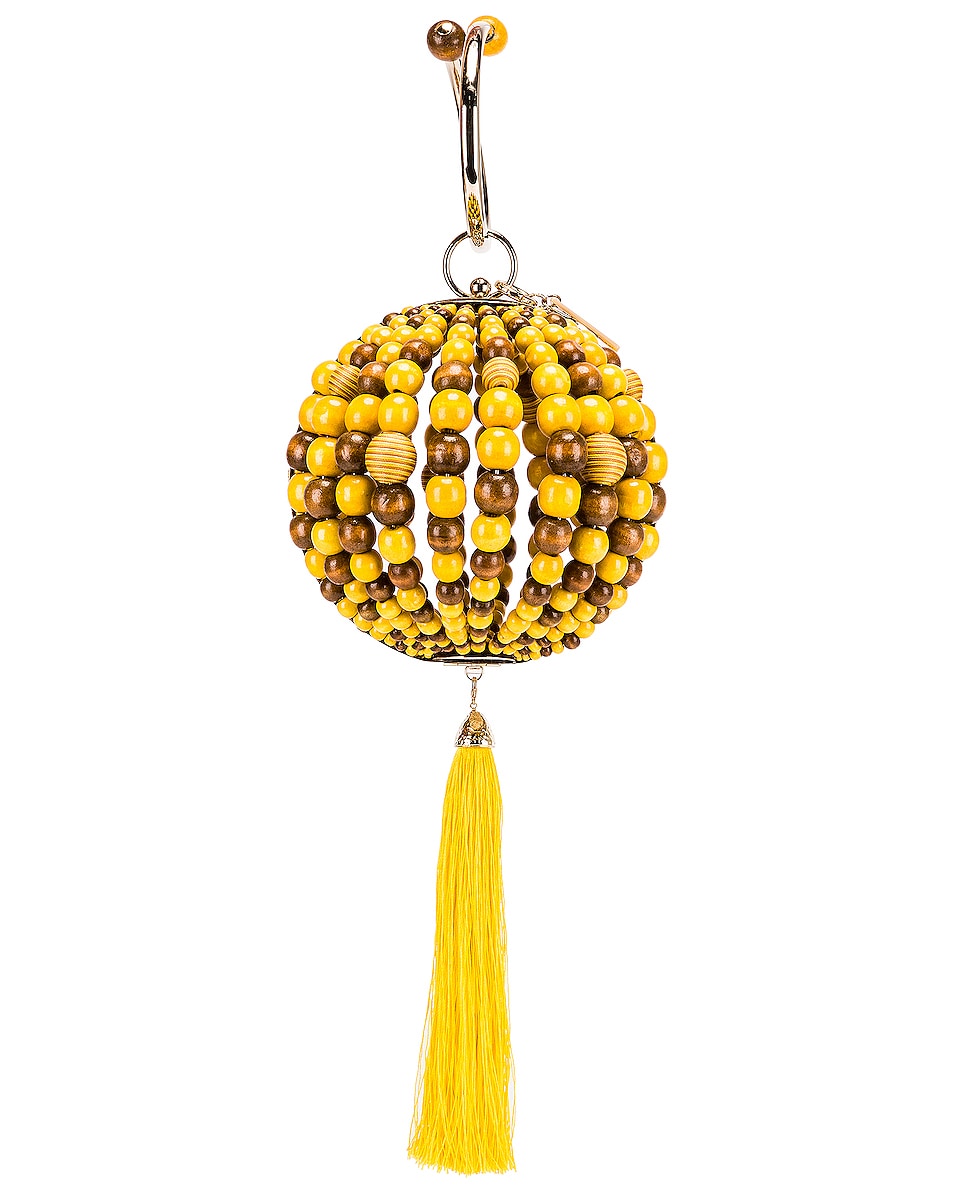Silvia Tcherassi X Rosantica Goby Bag In Orange & Yellow Beads
