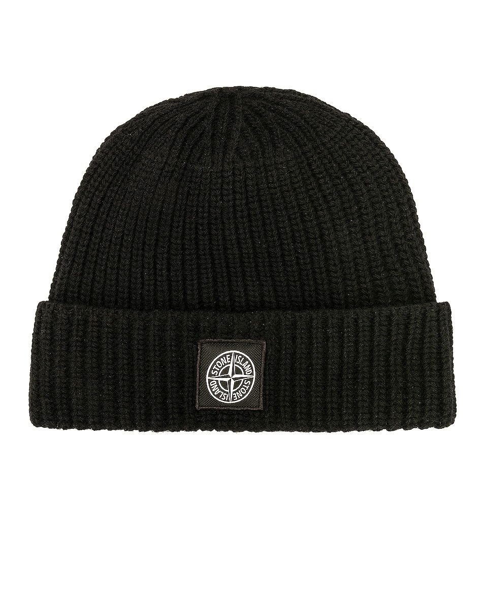 Image 1 of Stone Island Beanie in Black