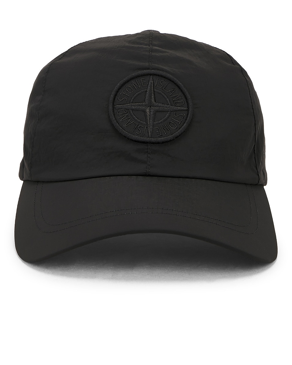 Image 1 of Stone Island Nylon Metal Hat in Black