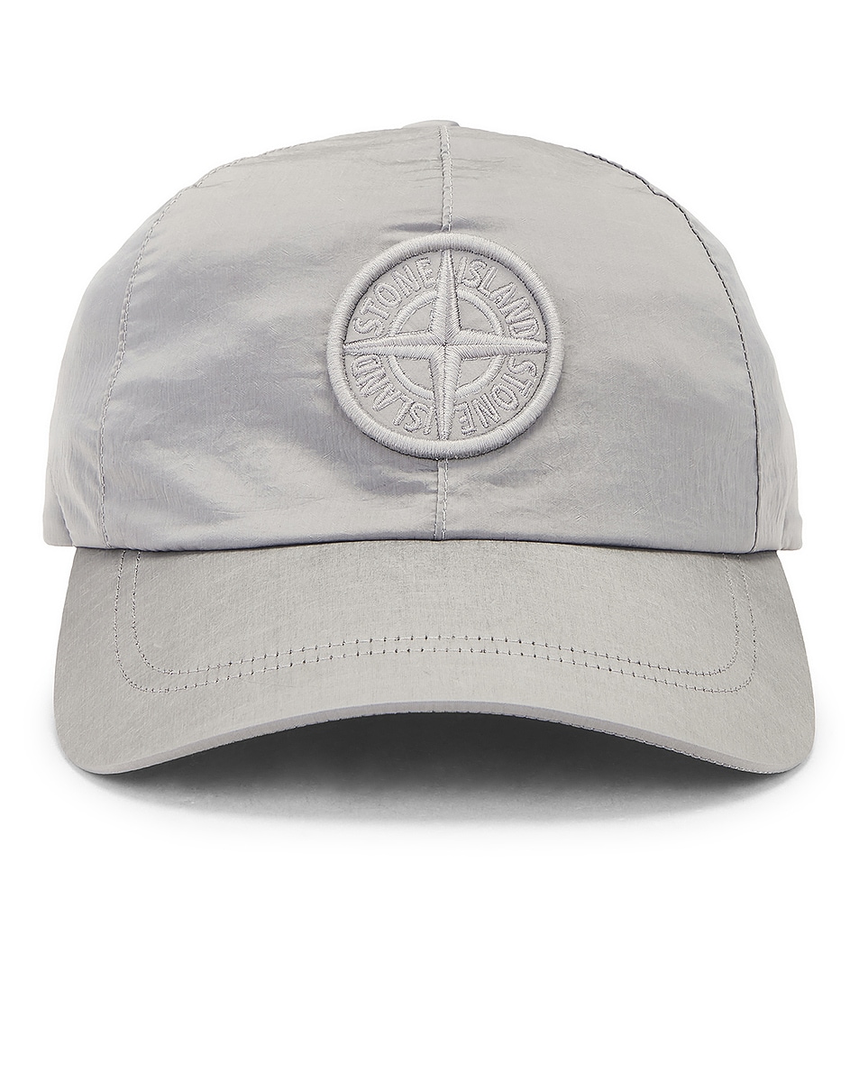 Image 1 of Stone Island Nylon Metal Hat in Pearl Grey