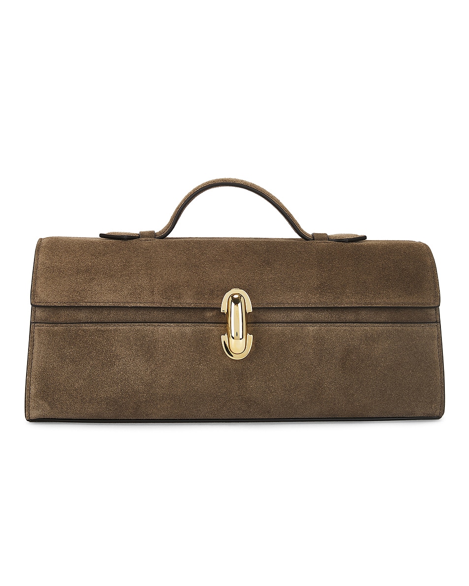 Image 1 of Savette Slim Symmetry Pochette Bag in Mink