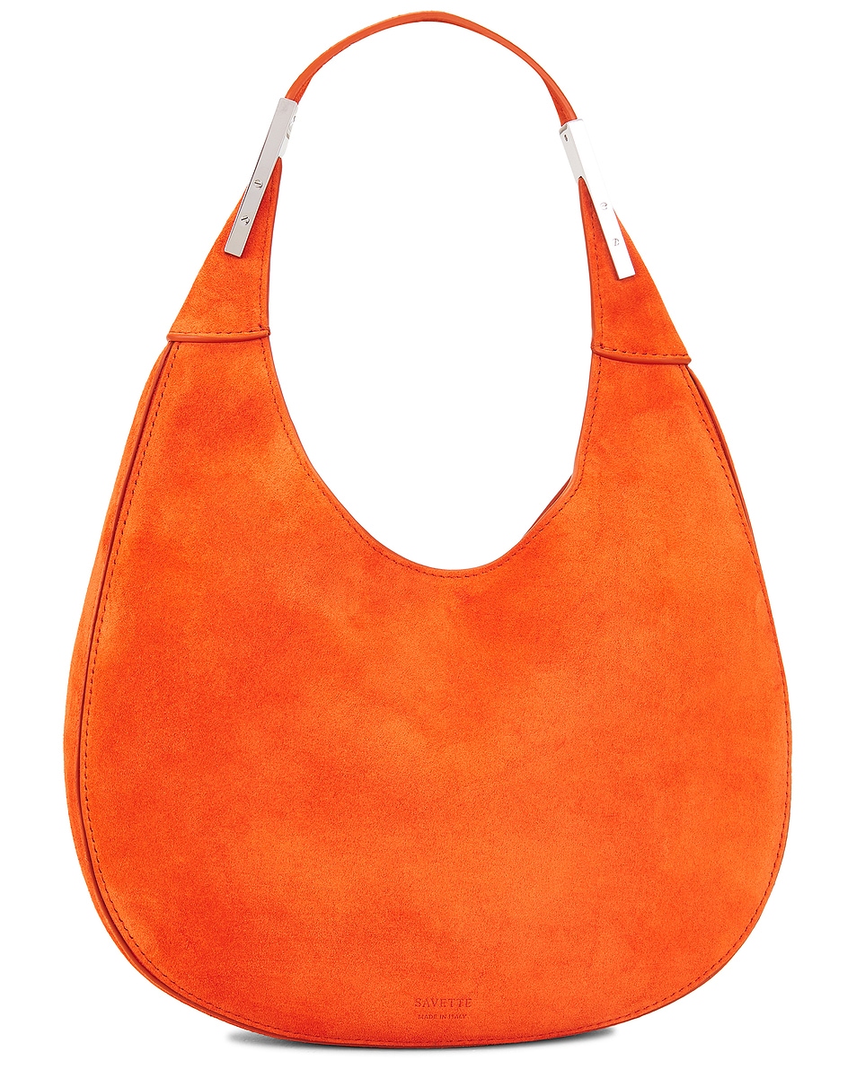 Image 1 of Savette Small Florence Hobo Bag in Tangerine