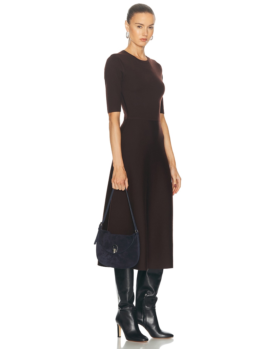 Image 2 of Savette The Small Tondo Hobo Bag in Navy