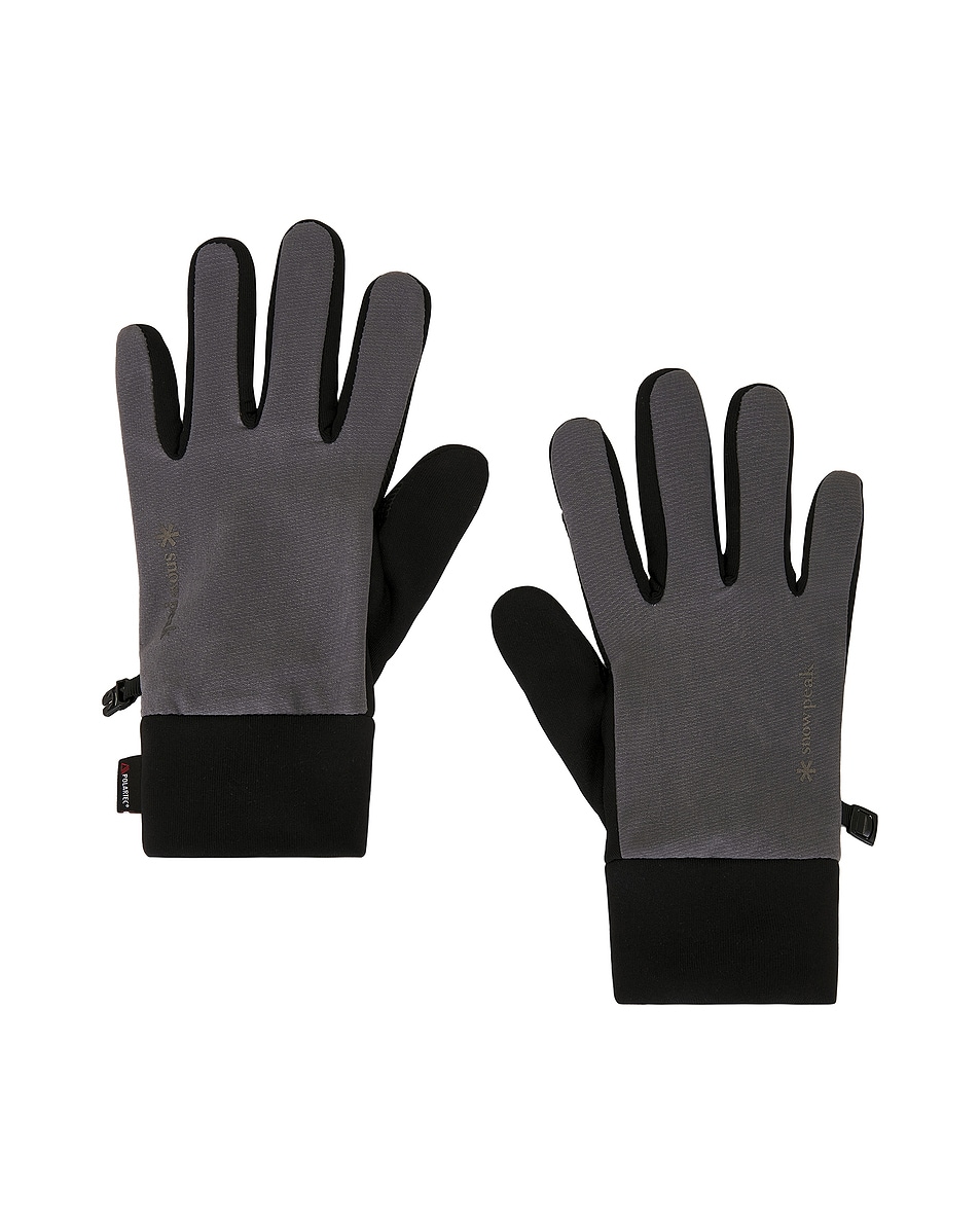 Image 1 of Snow Peak Polartec Power Stretch Gloves in Grey
