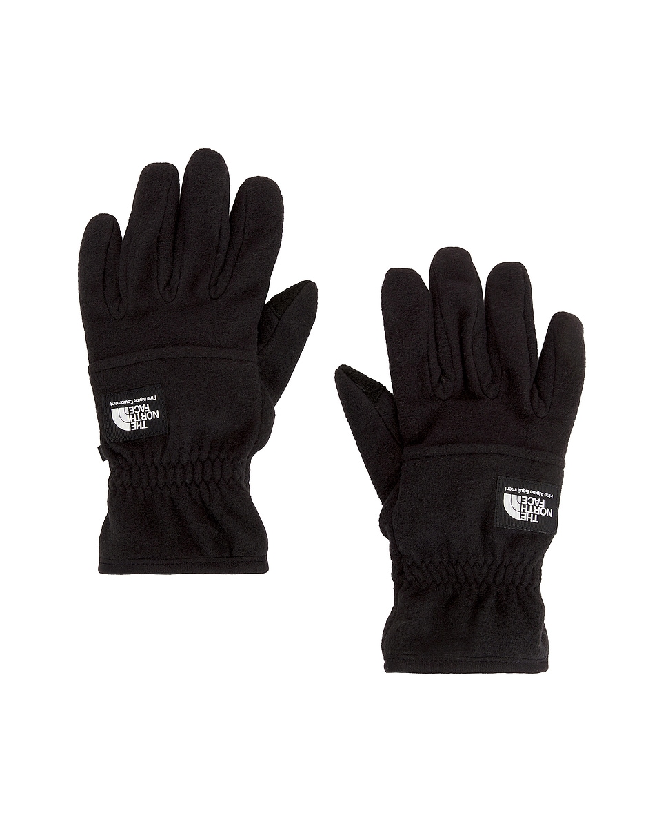 Image 1 of The North Face Etip Heavyweight Fleece Gloves in TNF Black