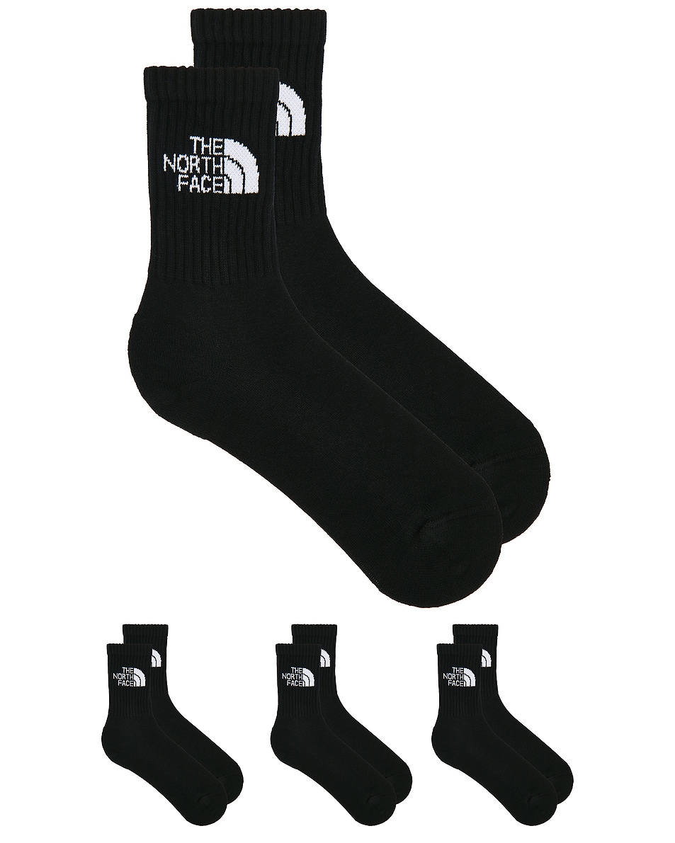 Image 1 of The North Face Everyday Standard Crew Sock 3 Pack in TNF Black