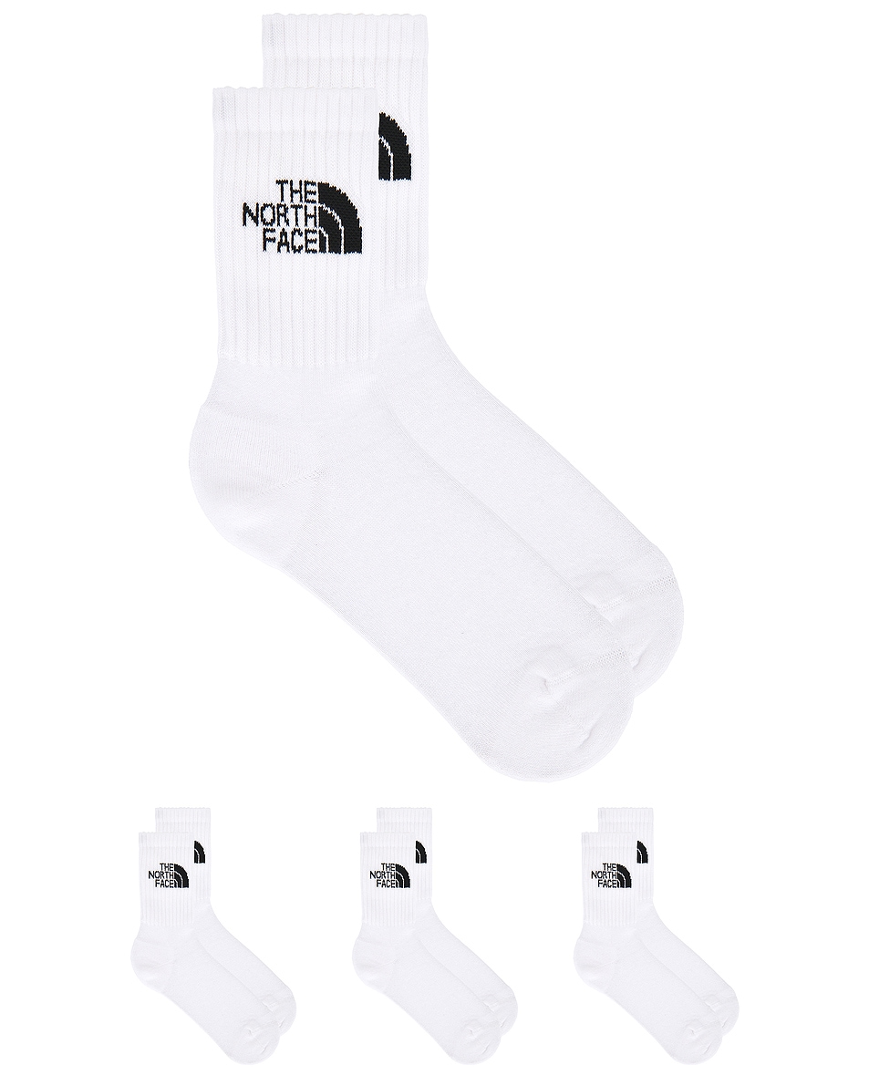 Image 1 of The North Face Everyday Standard Crew Sock 3 Pack in TNF White
