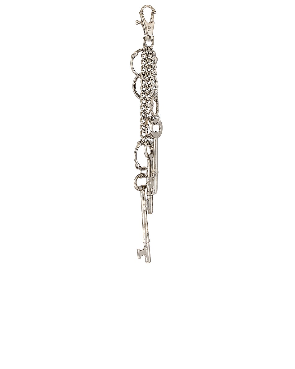 Image 1 of TAKAHIROMIYASHITA The Soloist Bone Shaped Ring Hook Keychain in Silver