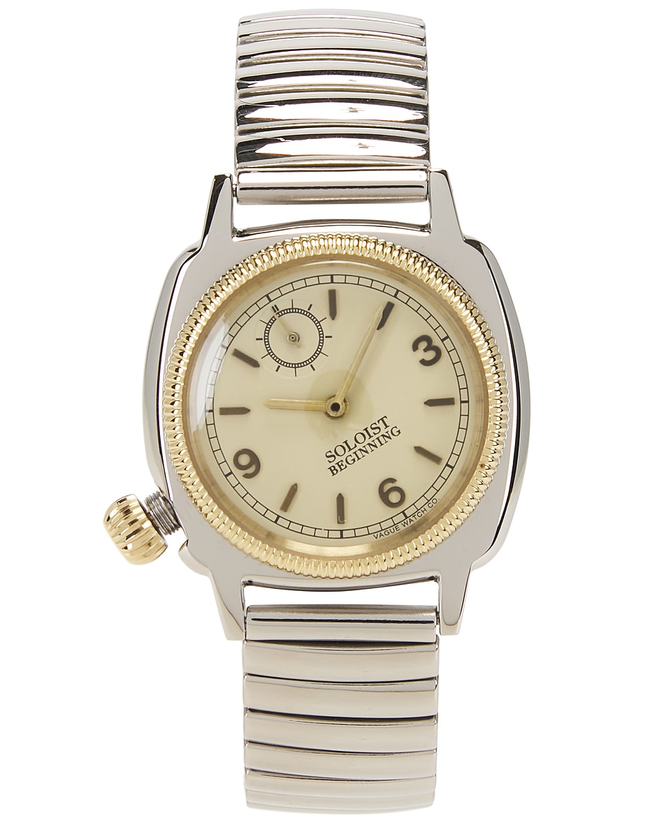 Image 1 of TAKAHIROMIYASHITA The Soloist Coussin Type L Extension Belt Watch in Beige