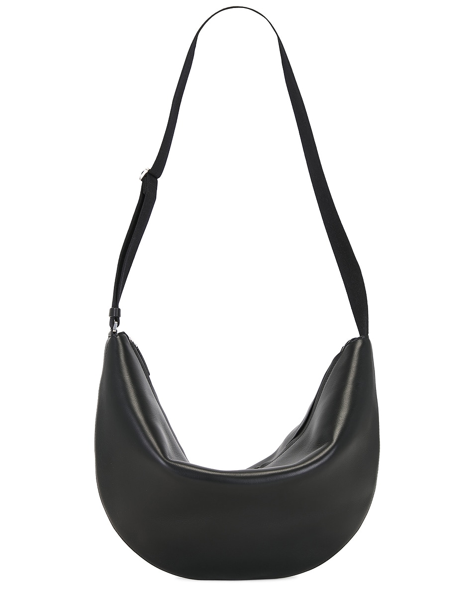 Image 1 of The Row Crossbody Crescent Bag in Black Ans