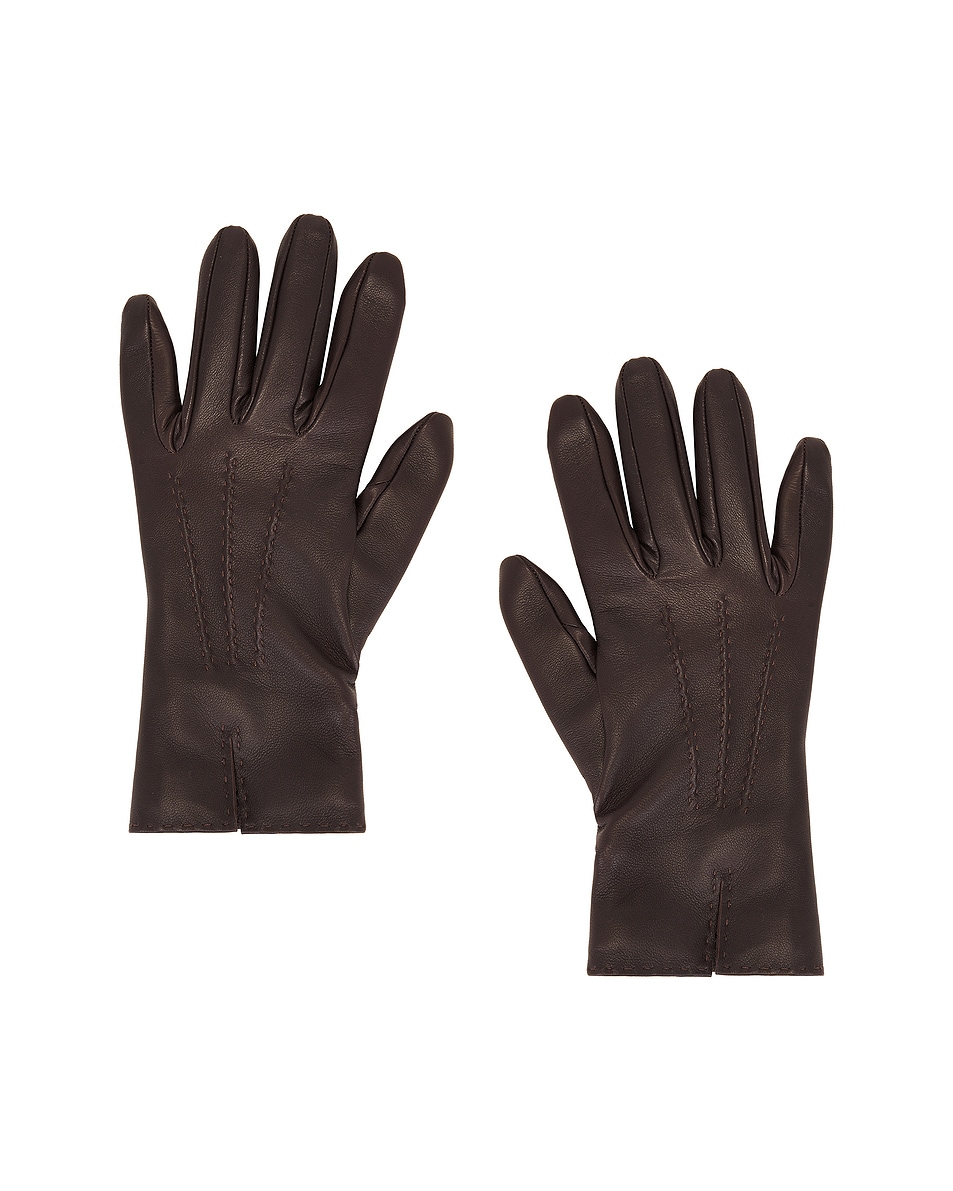 Image 1 of The Row Florence Gloves in Espresso