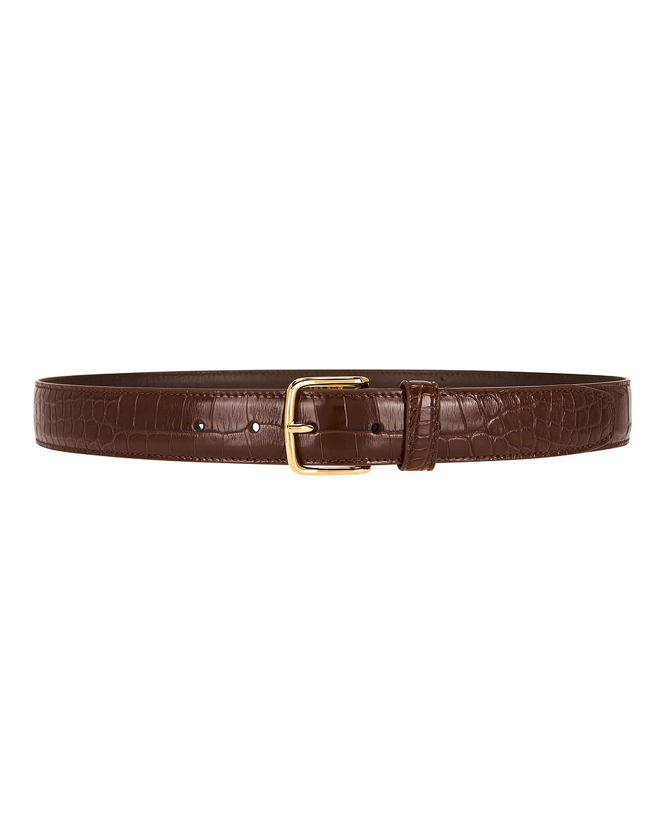 Image 1 of The Row Alligator Classic Belt in Tobacco Shg