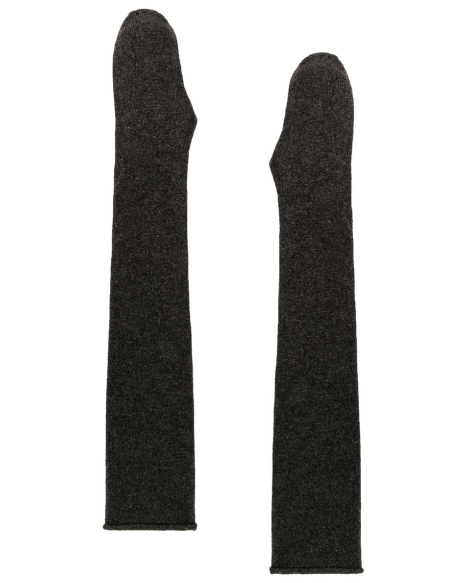 Image 1 of The Row Chopo Gloves in Dark Melange