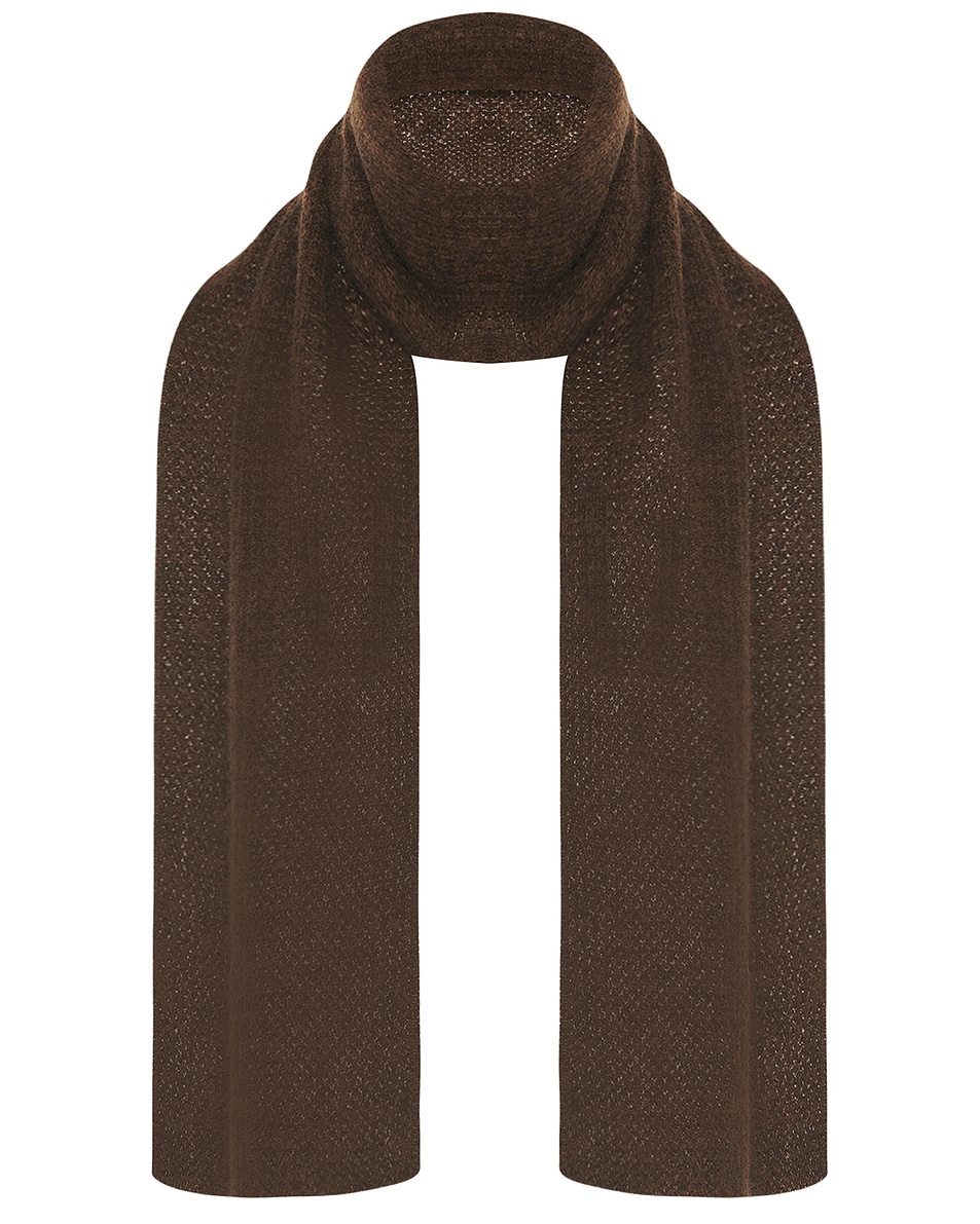 Image 1 of The Row Walt Scarf in Smoke Brown