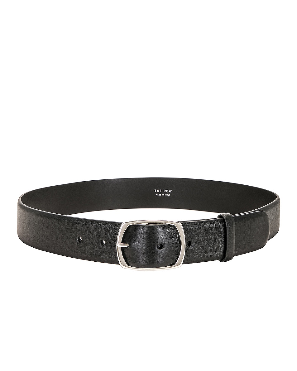 Image 1 of The Row Oval Belt in Black PLD