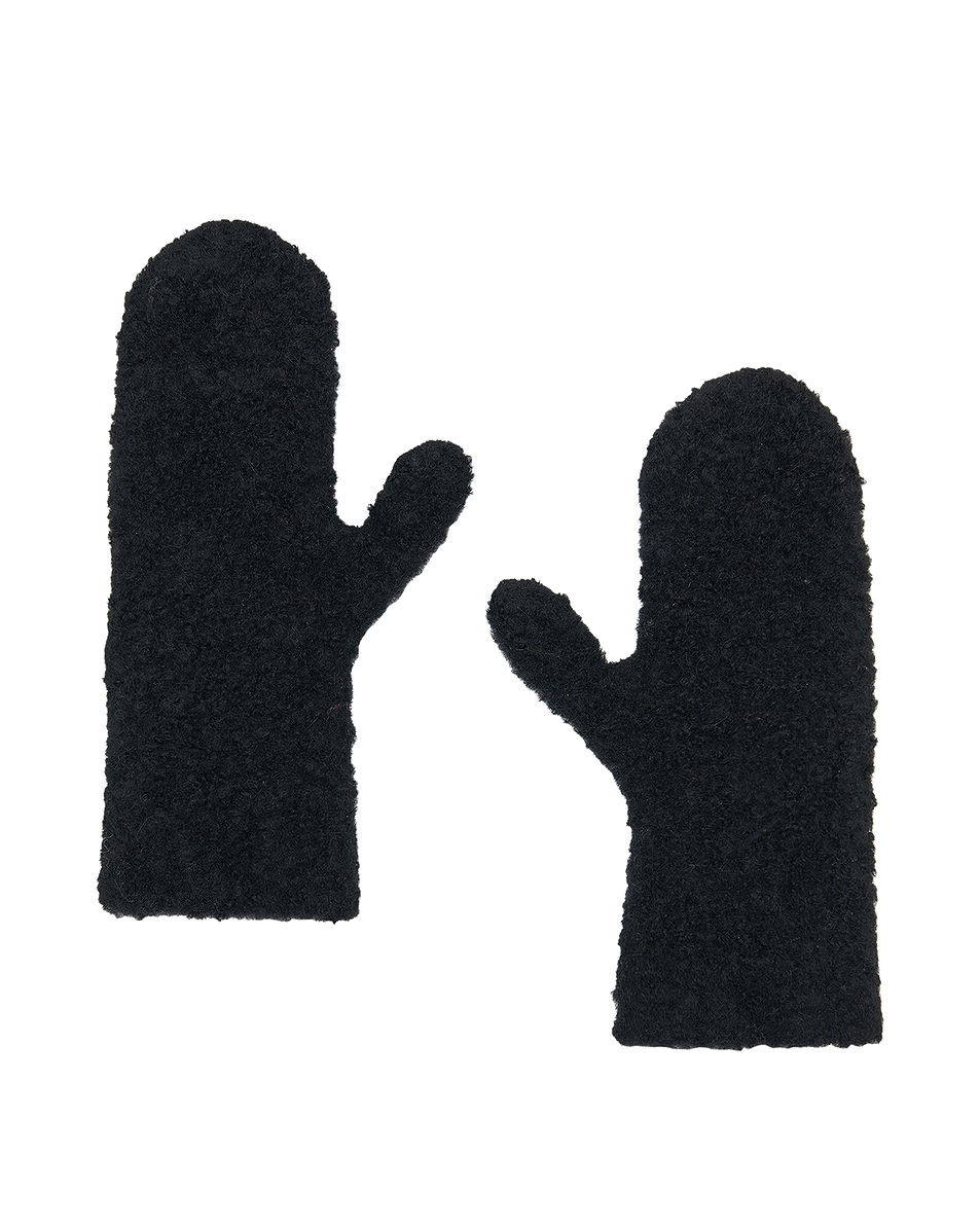Image 1 of The Row Ladislas Mittens in Faded Black