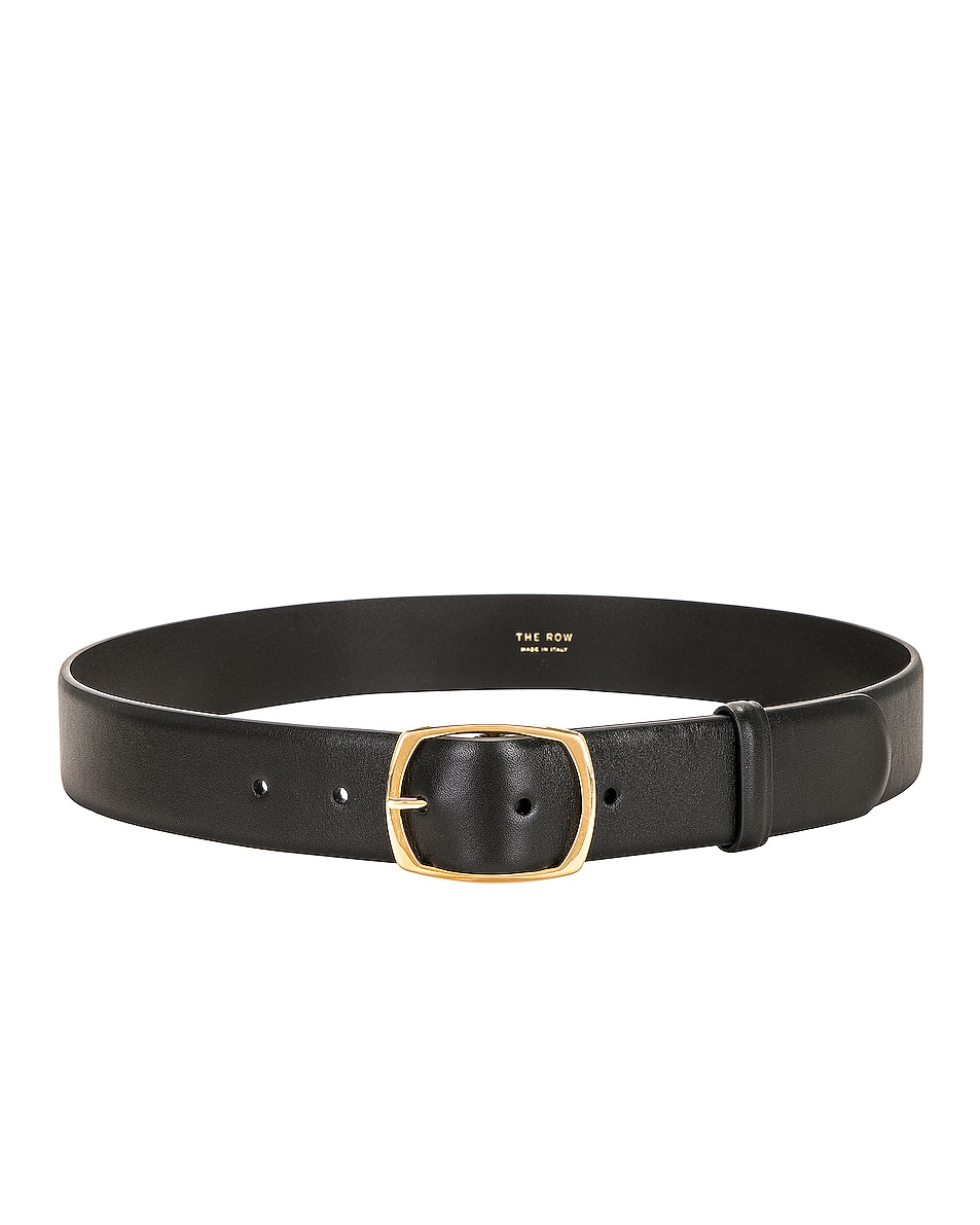 Image 1 of The Row Oval Belt in BLACK SHG