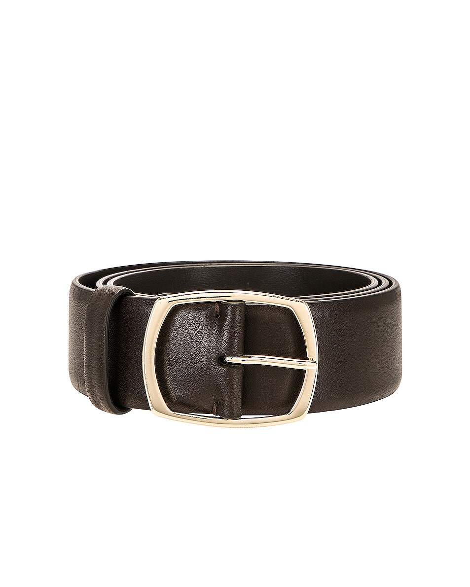 The Row Oval Belt in Dark Brown LG | FWRD