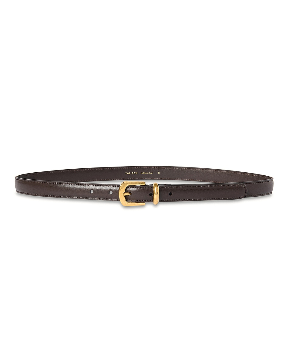Image 1 of The Row Ring Belt in Dark Brown ANG