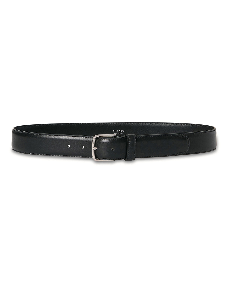 Image 1 of The Row Maxi Classic Belt in Black ANS