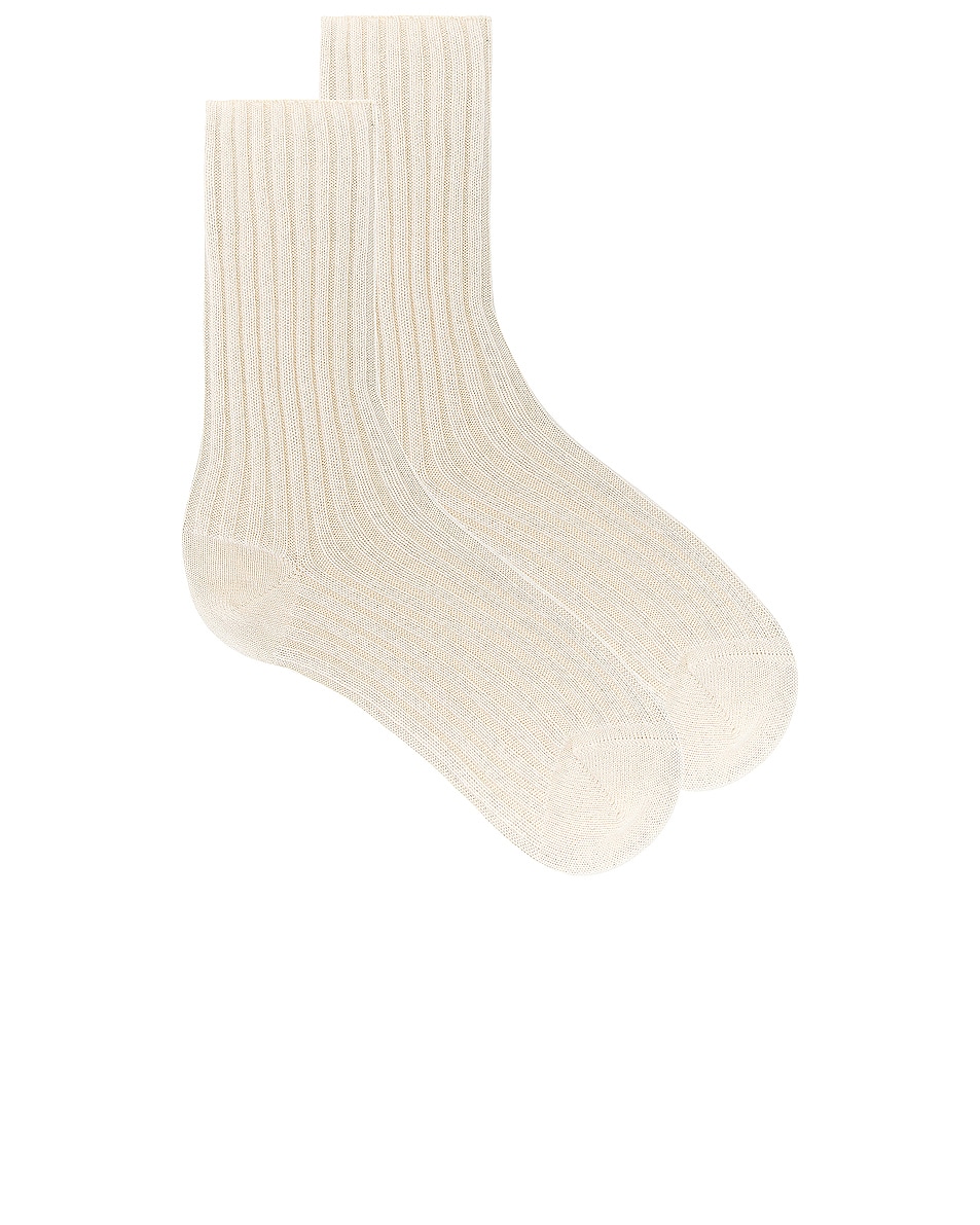 Image 1 of The Row Calf Cashmere Sock in Ivory