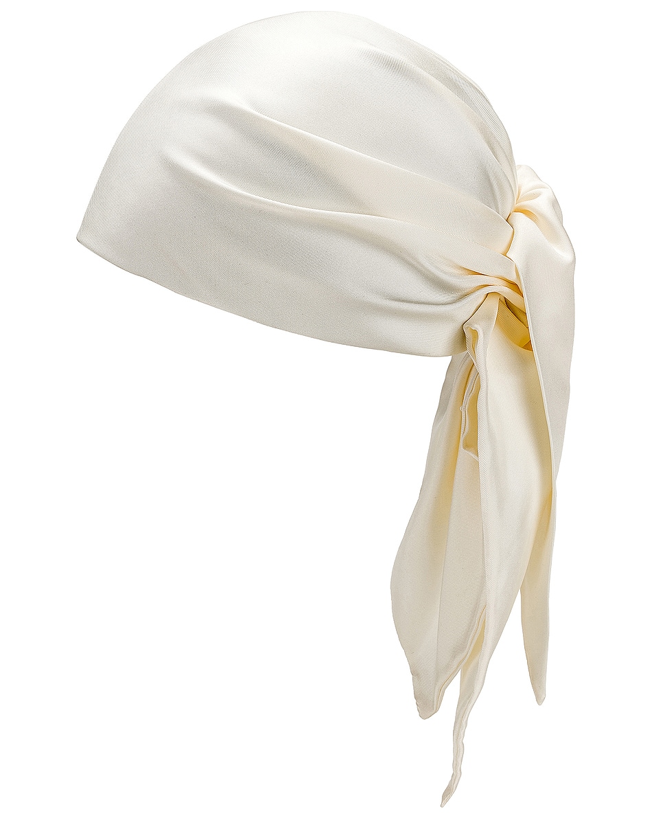 Image 1 of The Row Shanz Scarf Cap in Ivory