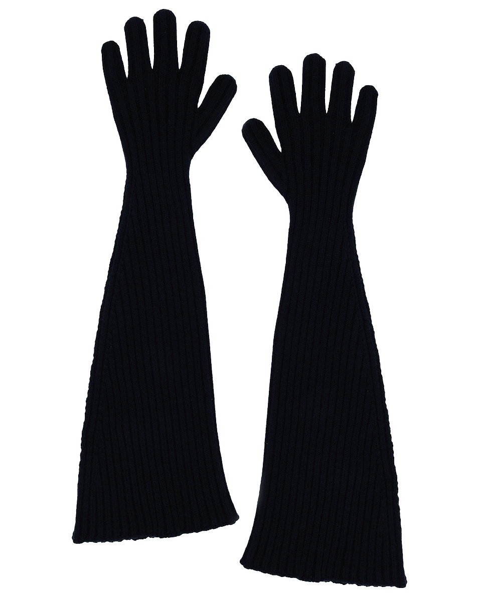 Image 1 of The Row Fergie Gloves in Dark Navy