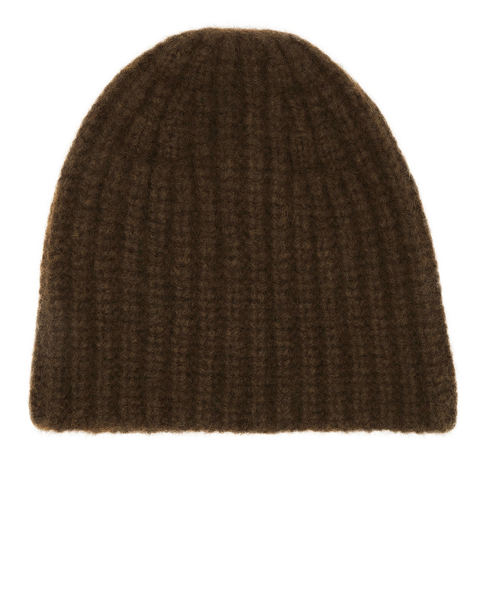 Image 1 of The Row Isty Beanie in Smoke Brown