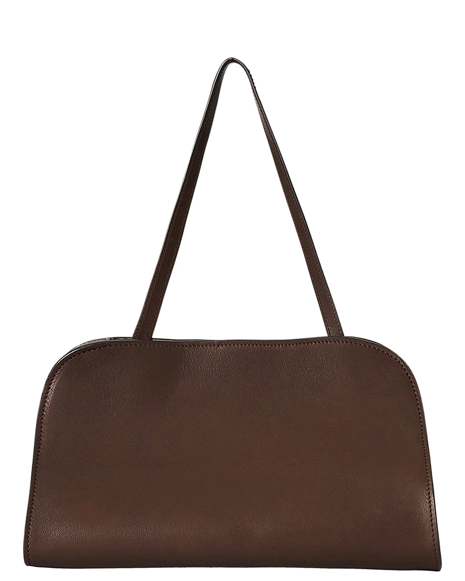 Image 1 of The Row Peggy Clutch Bag in Deep Brown ANS