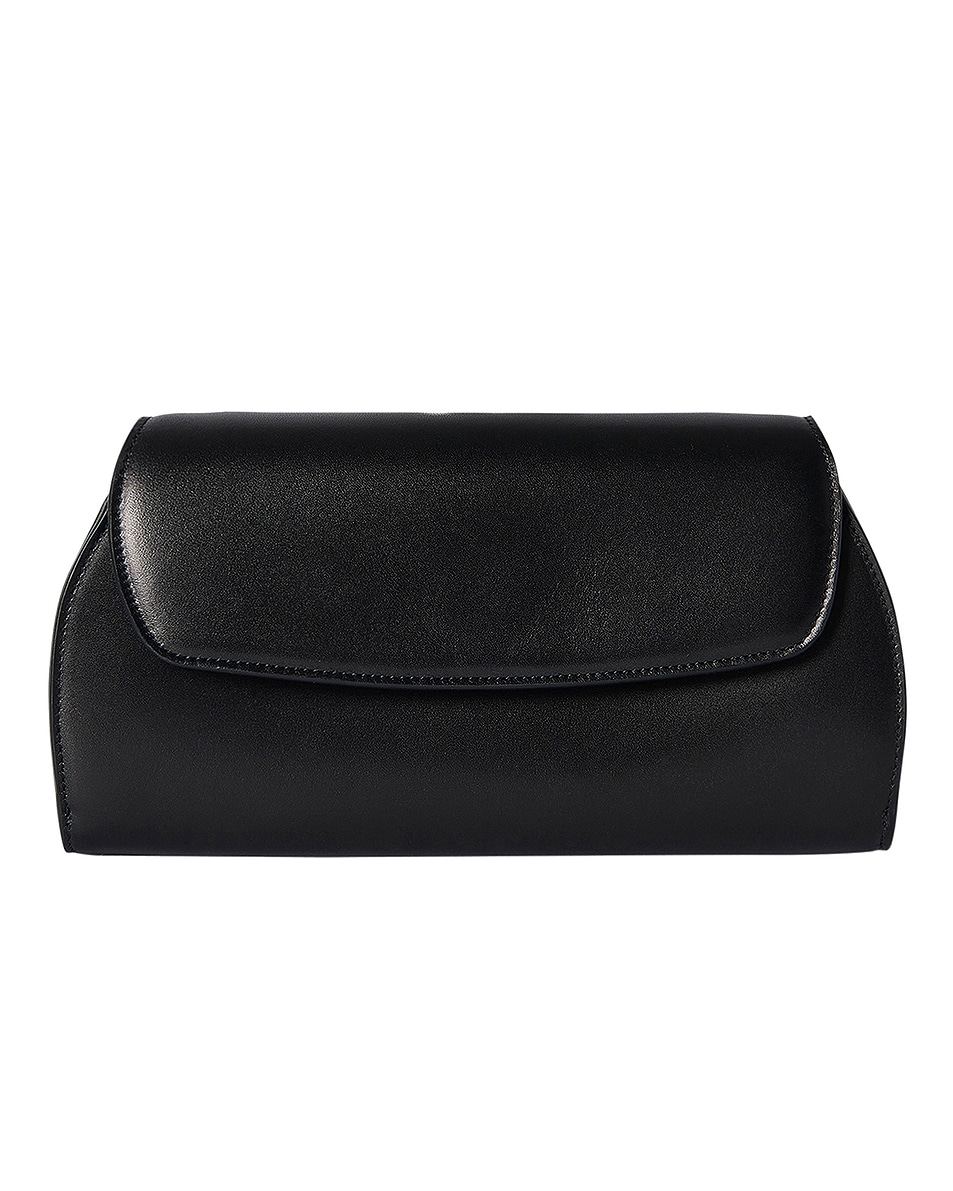 Image 1 of The Row Curved Clutch in Black ANS