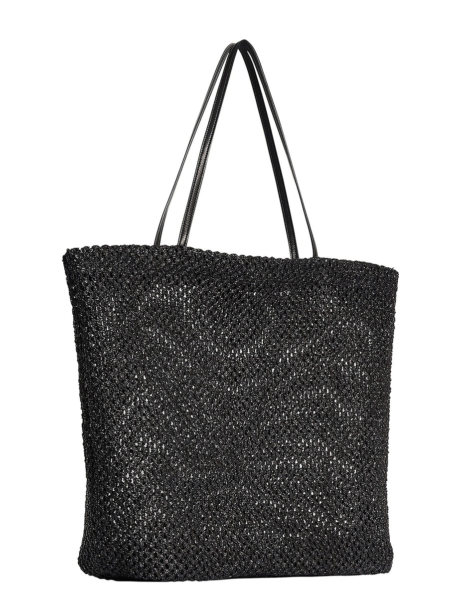 The Row Barn Raffia Tote Bag in Black ANS | FWRD