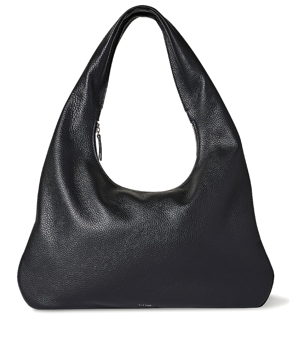 Image 1 of The Row Medium Everyday Grain Leather Shoulder Bag in Black