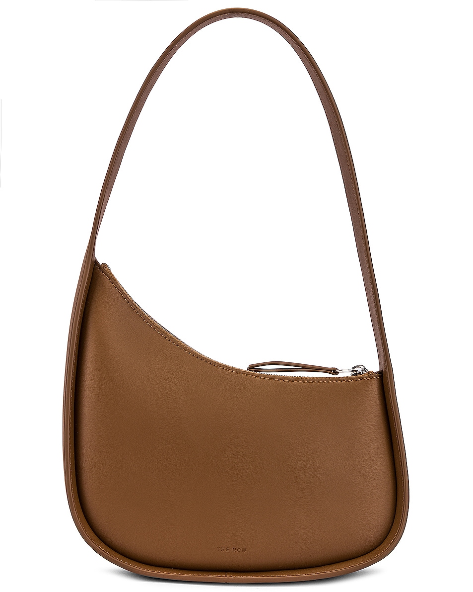 Image 1 of The Row Leather Half Moon Bag in Chestnut