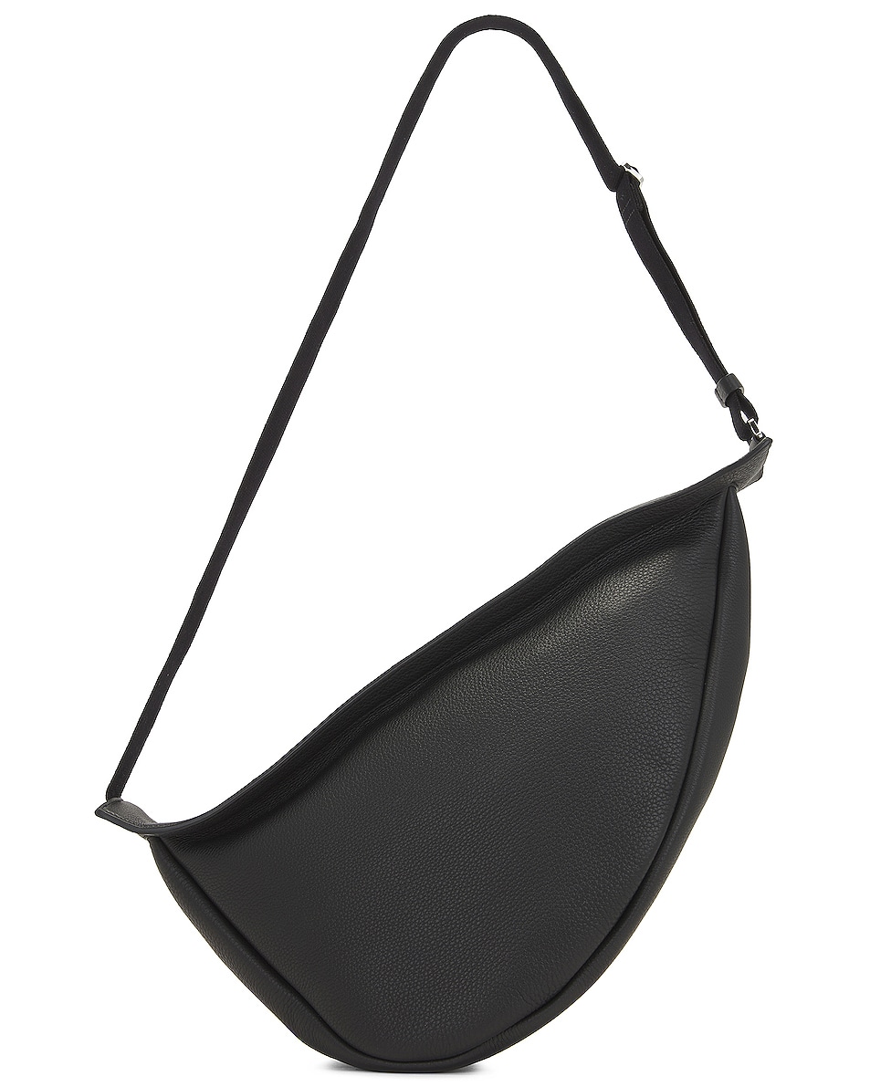 Image 1 of The Row Large Slouchy Banana Bag in Black PLD