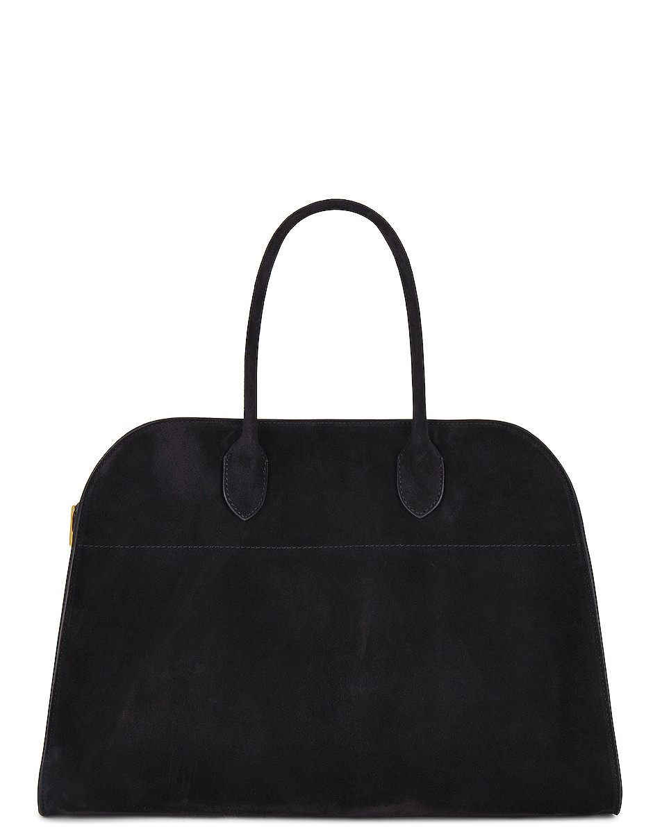 Image 1 of The Row Soft Margaux 15 Top Handle Bag in Black SHG