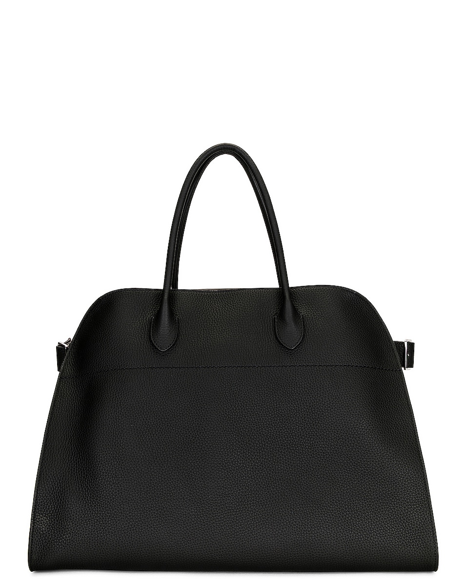 Image 1 of The Row Soft Margaux 17 Top Handle Bag in Black PLD