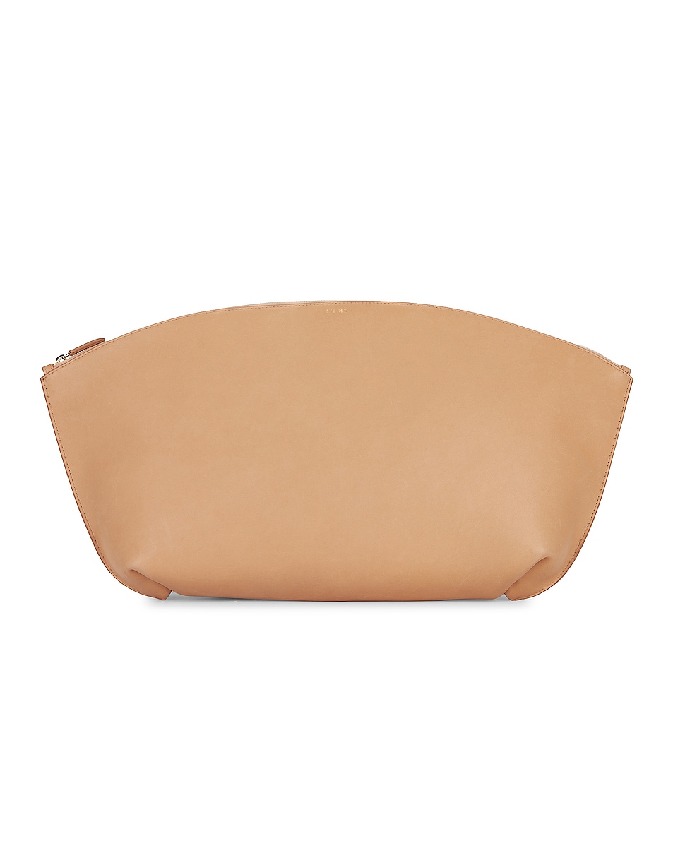 Image 1 of The Row XL Dante Clutch in Light Cuir