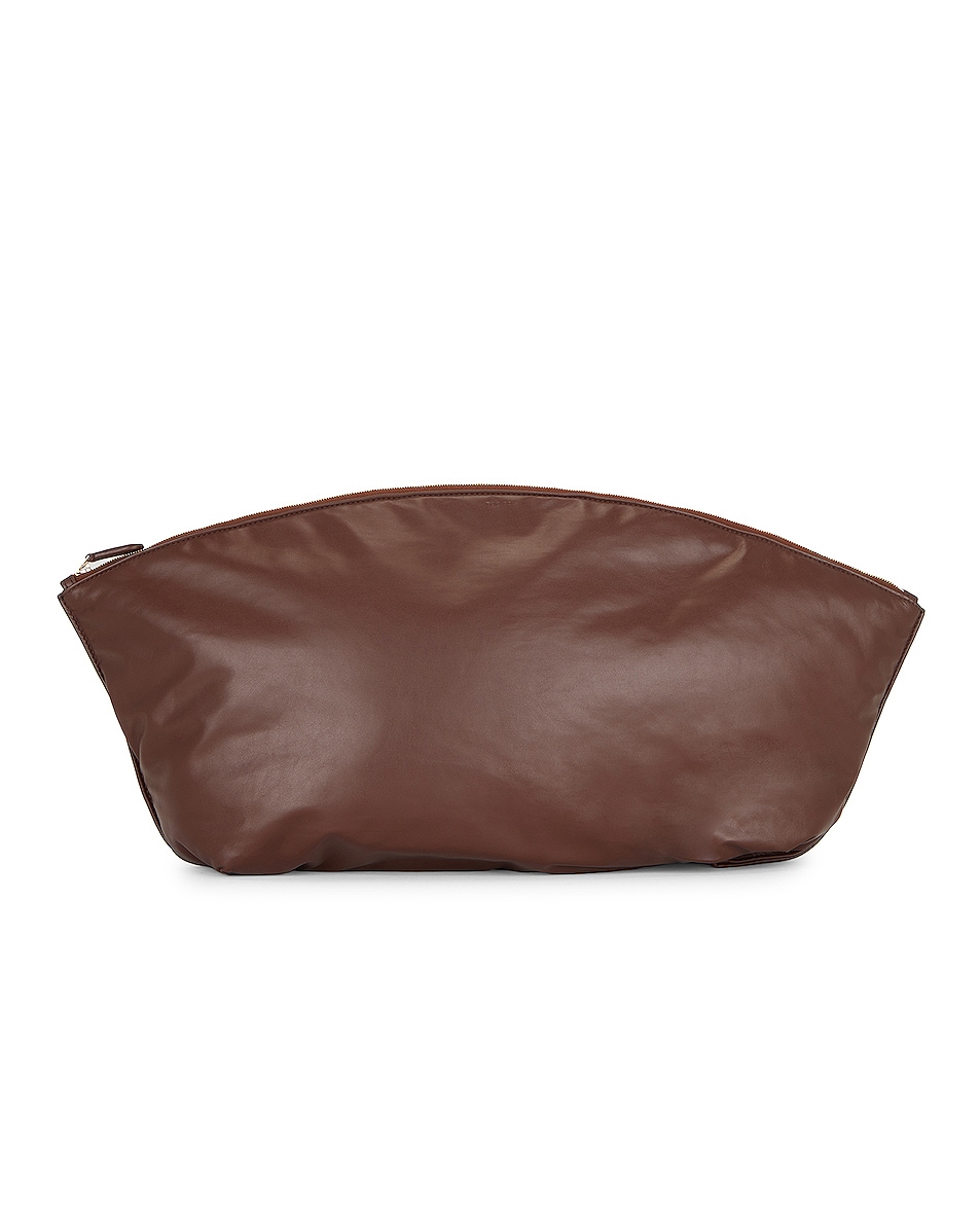 Image 1 of The Row XL Dante Clutch in Chocolate