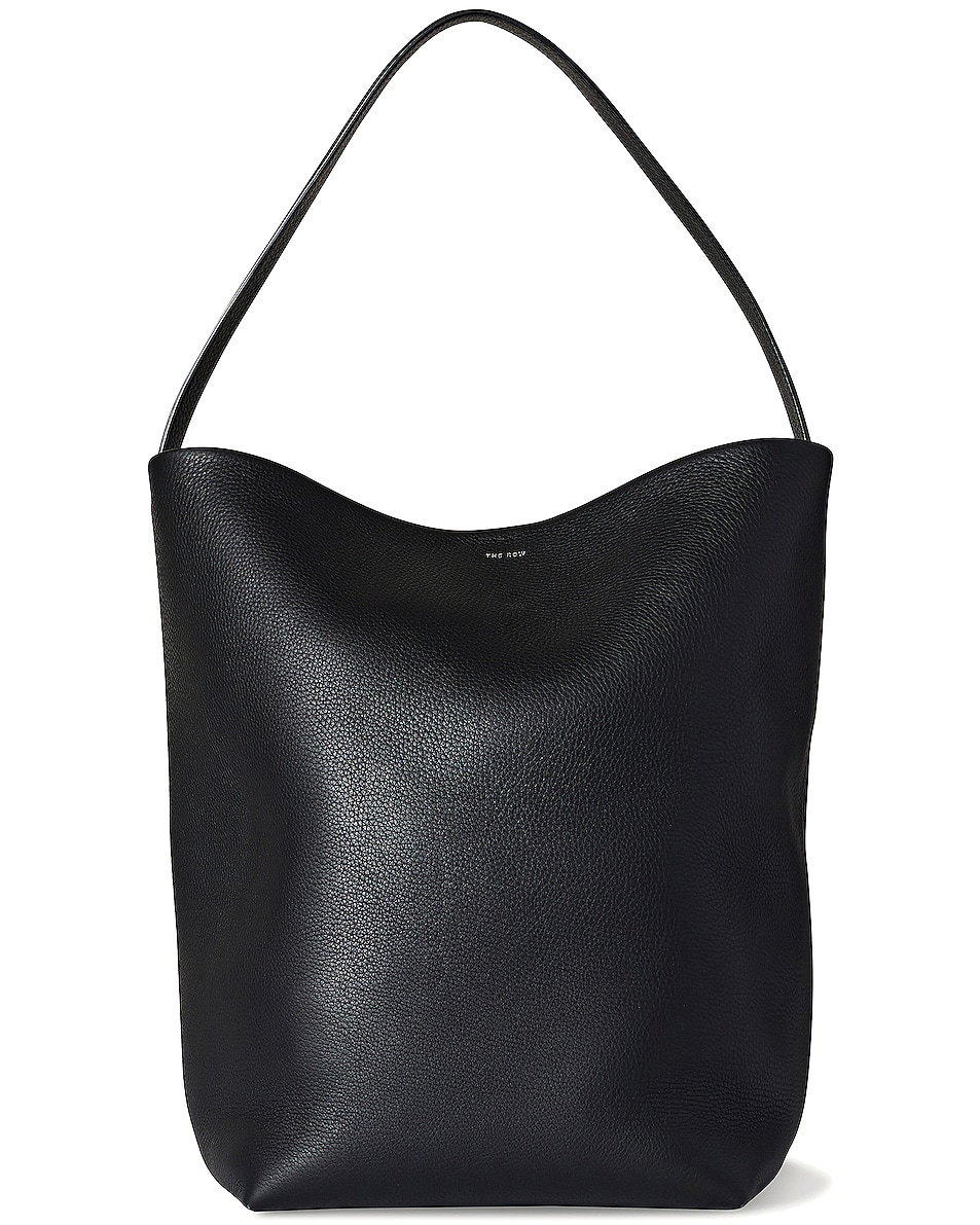 Image 1 of The Row North South Park Leather Tote Bag in Black